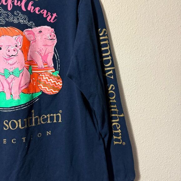 Simply Southern Navy Long Sleeve Shirt - Picture 3 of 5